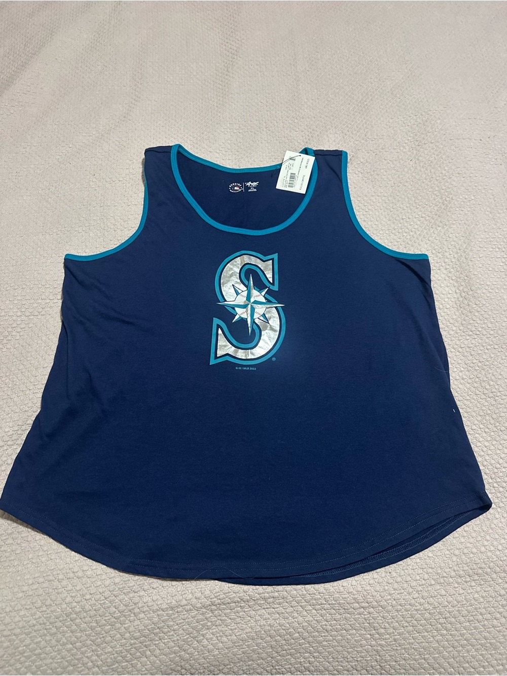 Women’s XL Seattle Mariners Navy & Teal Tank Top